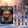 Front view of the Guns N Roses Cassette Tape Advent Calendar featuring twenty four miniature cassette tapes.