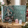 Open Hatsune Miku 20th Anniversary Advent Calendar with numbered drawers and acrylic figures.
