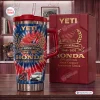 Front view of the Honda 78th Anniversary 1948-2026 Handle Tumbler next to its matching box.