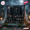 Front view of Horror Movie Figures Collectibles Advent Calendar with open numbered doors and displayed figurines.