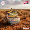 Hot Wheels 1979 Ford Falcon XB Sedan diecast car in packaging placed on a desert rock.