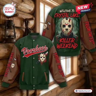Jason Voorhees Hockey Mask Horror Varsity Jacket
