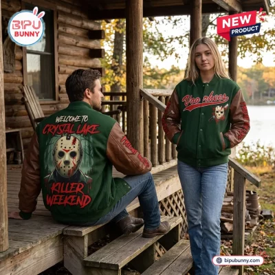 Jason Voorhees Hockey Mask Horror Varsity Jacket