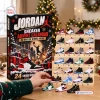 Front view of Jordan Sneaker Advent Calendar 2026 with twenty-four miniature sneaker figures on display.