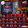 Front view of Journey Band 2027 Advent Calendar with boxed set and various musician and symbol charms.