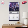Front view of the K-Pop Demon Hunters 2027 Wall Calendar hanging on a wall showing January.