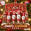 Kansas City Chiefs Kingdom 2026 Christmas Ornament featuring four football players from behind.