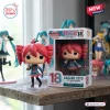 Front view of Kasane Teto 18th Anniversary Vinyl Figure standing next to its branded display box.