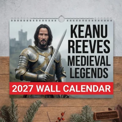 Keanu Reeves Medieval Knights & Samurai Legends 2027 Wall Calendar