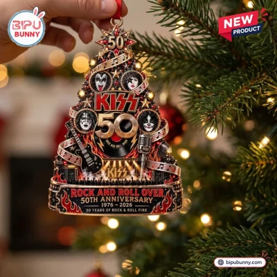 Kiss Rock Band 50th Anniversary Ornament