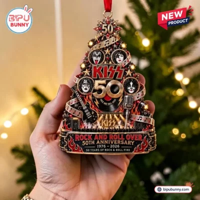 Kiss Rock Band 50th Anniversary Ornament