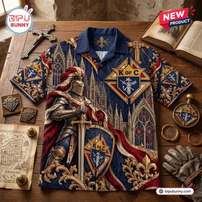 Knights of Columbus Crusader Hawaiian Shirt