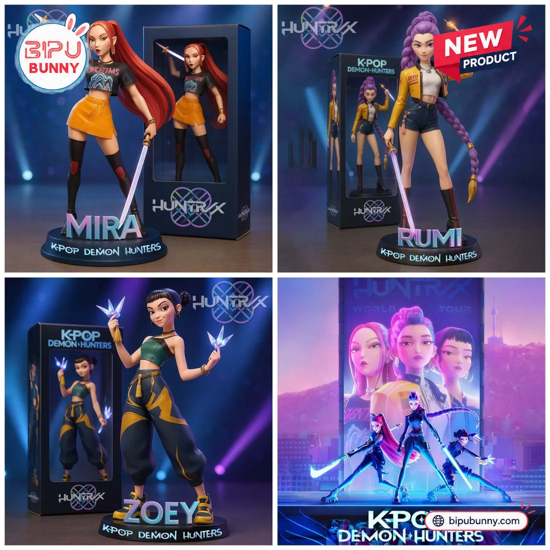 Kpop Demon Hunters Mira Rumi Zoey Figure Set Kpop Demon Hunters Mira Rumi Zoey Figure Set