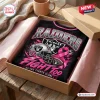 Front view of Las Vegas Raiders Breast Cancer Awareness Shirt inside open gift box.
