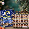 Front view of the Los Angeles Rams Advent Calendar 2026 with 24 mini figurine charms arranged neatly.