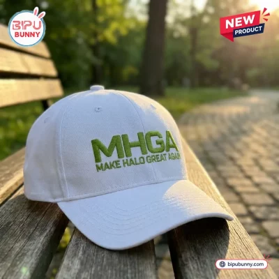 Make Halo Great Again White Baseball Cap