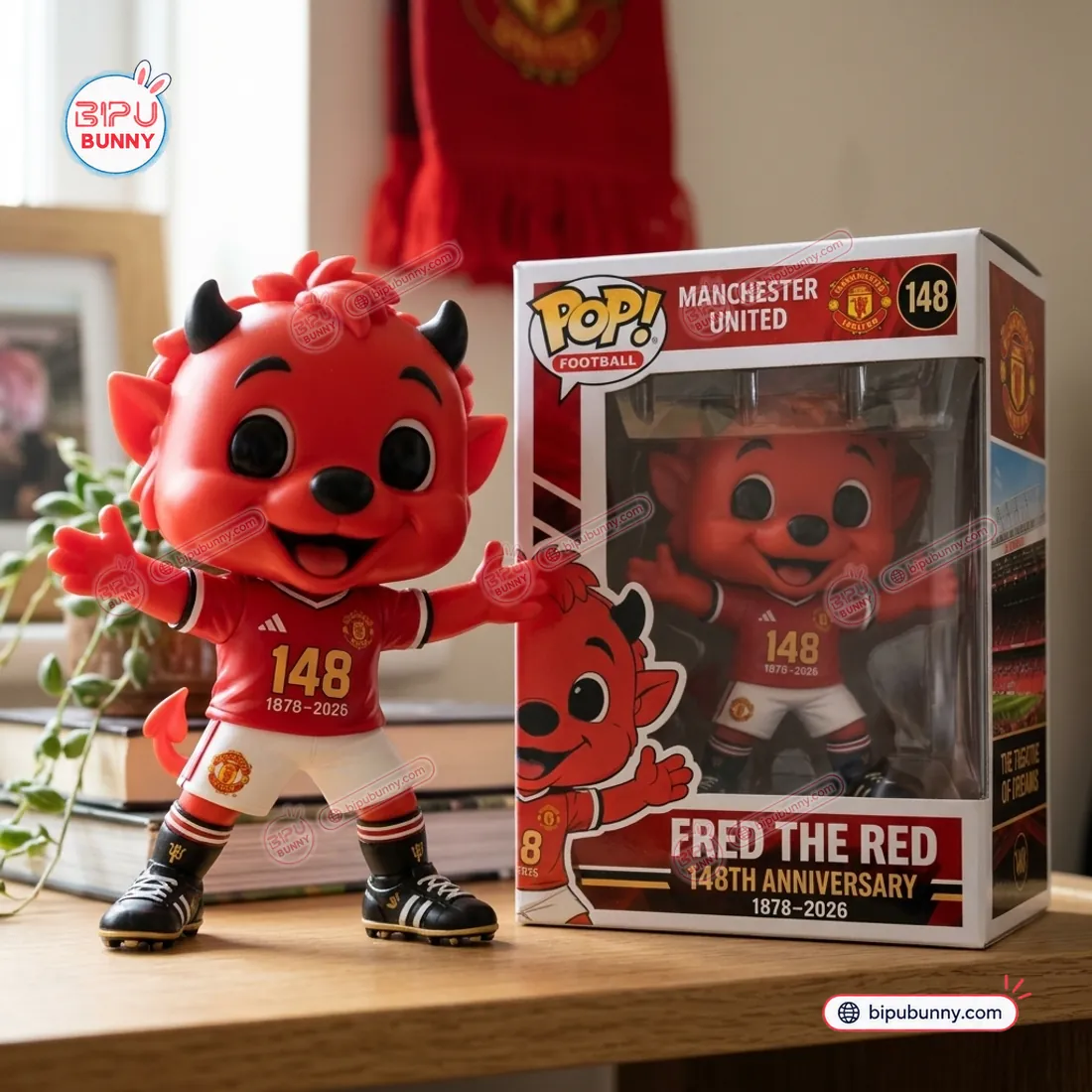 Manchester United Fred The Red 148th Anniversary Vinyl Figure Manchester United Fred The Red 148th Anniversary Vinyl Figure