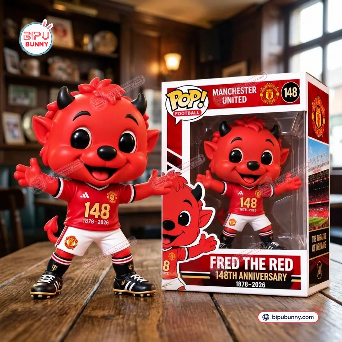 Manchester United Fred The Red 148th Anniversary Vinyl Figure Manchester United Fred The Red 148th Anniversary Vinyl Figure