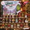 Front view of Merry Christmas The Grinch Advent Calendar 2026 showing twenty-four numbered figurines.