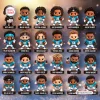 Front view of Miami Dolphins Advent Calendar featuring twenty-four miniature player figurines in teal uniforms.