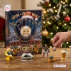 Front view of Milwaukee Brewers 2026 Brew Crew Advent Calendar with figurines displayed on a wooden table.