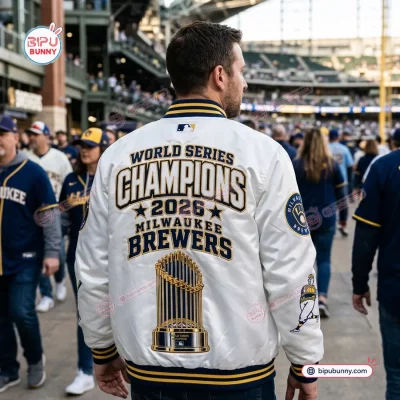 Milwaukee Brewers 2026 Champions White Bomber Jacket