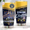 Front and back view of the Milwaukee Brewers 2026 National League Champions Tumbler Cup featuring team graphics.