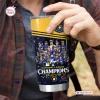 Close-up of a person holding the Milwaukee Brewers 2026 National League Champions Tumbler Cup.