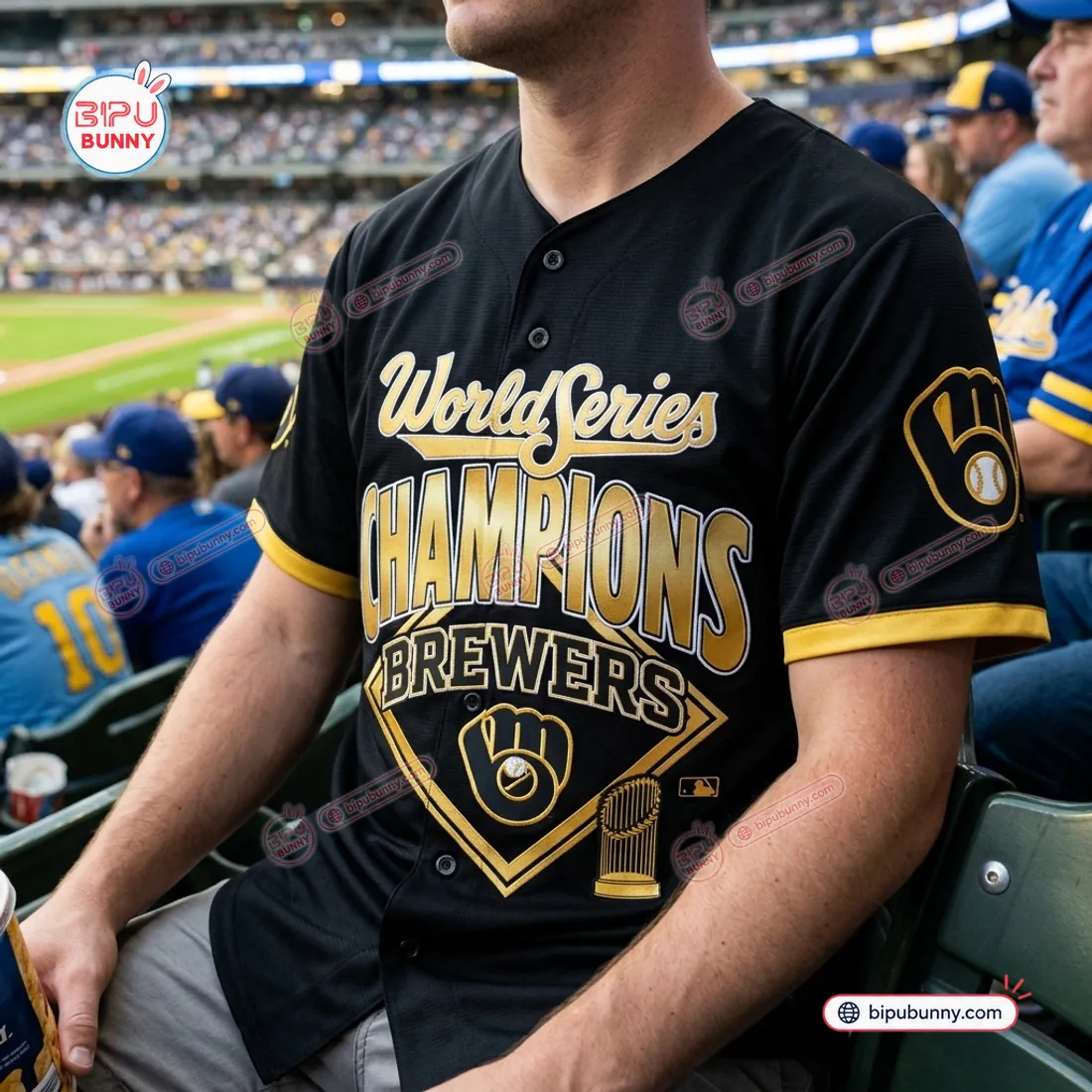 Milwaukee Brewers 2026 World Series Champions Black Baseball Jersey Milwaukee Brewers 2026 World Series Champions Black Baseball Jersey