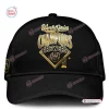 Front view of a black baseball cap with gold World Series Champions Brewers embroidery.