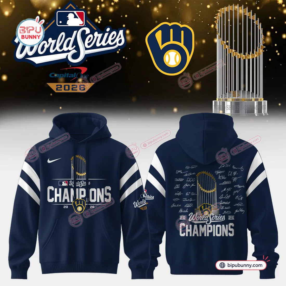 Milwaukee Brewers 2026 World Series Champions Hoodie Milwaukee Brewers 2026 World Series Champions Hoodie