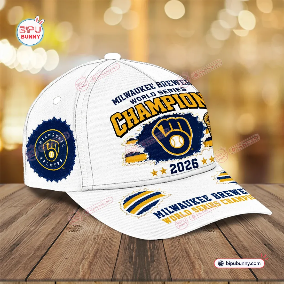 Milwaukee Brewers 2026 World Series Champions White Cap Milwaukee Brewers 2026 World Series Champions White Cap