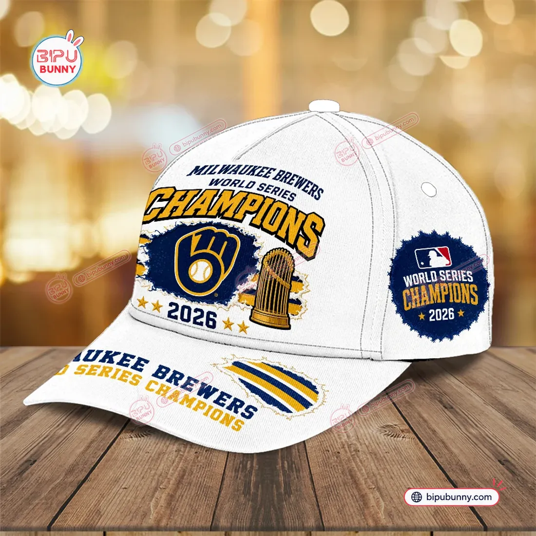 Milwaukee Brewers 2026 World Series Champions White Cap Milwaukee Brewers 2026 World Series Champions White Cap