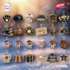 Front view of a Milwaukee Brewers Baseball Christmas Advent Calendar featuring numbered holiday ornaments.