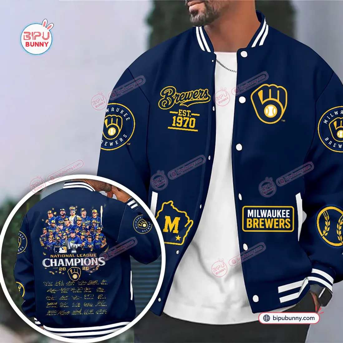 Milwaukee Brewers Champions Varsity Jacket Milwaukee Brewers Champions Varsity Jacket