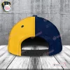 Rear view of Milwaukee Brewers National League Champions 2026 Classic Cap with split yellow and blue panels and black strap.