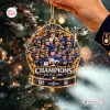 Hanging Milwaukee Brewers National League Champions 2026 Ornament on tree branch.