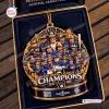 Close-up view of the Milwaukee Brewers National League Champions 2026 Ornament inside a velvet box.