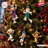 Hanging Milwaukee Brewers Racing Sausages Christmas Ornament set displayed on decorated tree.