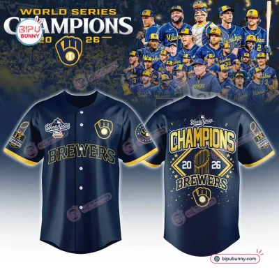 Milwaukee Brewers World Series Champions Baseball Jersey 2026