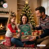 Family opening the Mini Christmas Botanicals & Festive Flora Brick Ornament Advent Calendar 2026 near a tree.