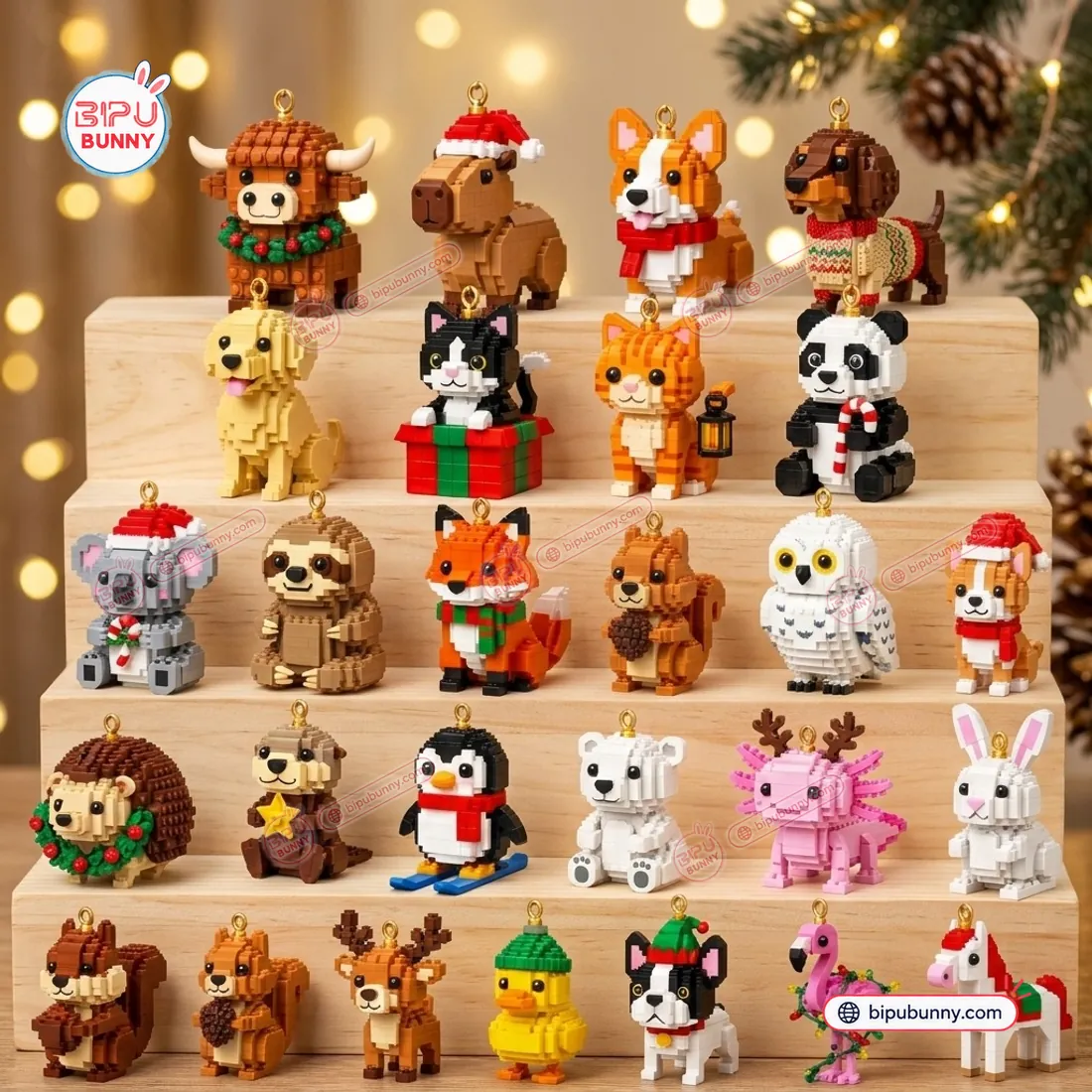 Mini Cute Animals & Highland Cow Christmas Brick Ornament Advent Calendar 2026 Mini Cute Animals & Highland Cow Christmas Brick Ornament Advent Calendar 2026