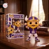 Front view of Minnesota Vikings Viktor The Viking Funko Pop Figure standing beside its retail packaging box.
