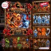 Front view of the Mortal Kombat 35th Anniversary Advent Calendar with character figures.