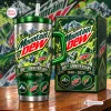 Front view of Mountain Dew 86th Anniversary Stainless Steel Handle Tumbler with matching box.