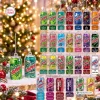 Top view of Mountain Dew All Flavors Advent Calendar 2026 showing numbered miniature soda can ornaments against a festive backdrop.