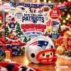 Front view of New England Patriots Dumpling Advent Calendar with a helmet figure in foreground.
