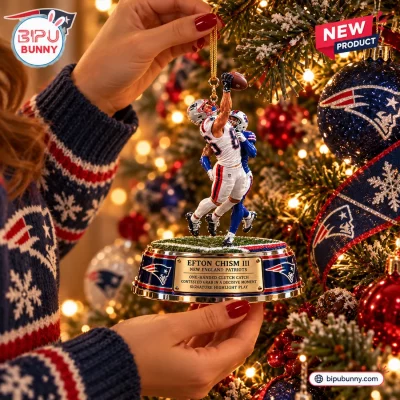 New England Patriots Efton Chism III Christmas Ornament