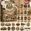 Front view of New Orleans Saints 59th Anniversary Advent Calendar showing boxed figures.