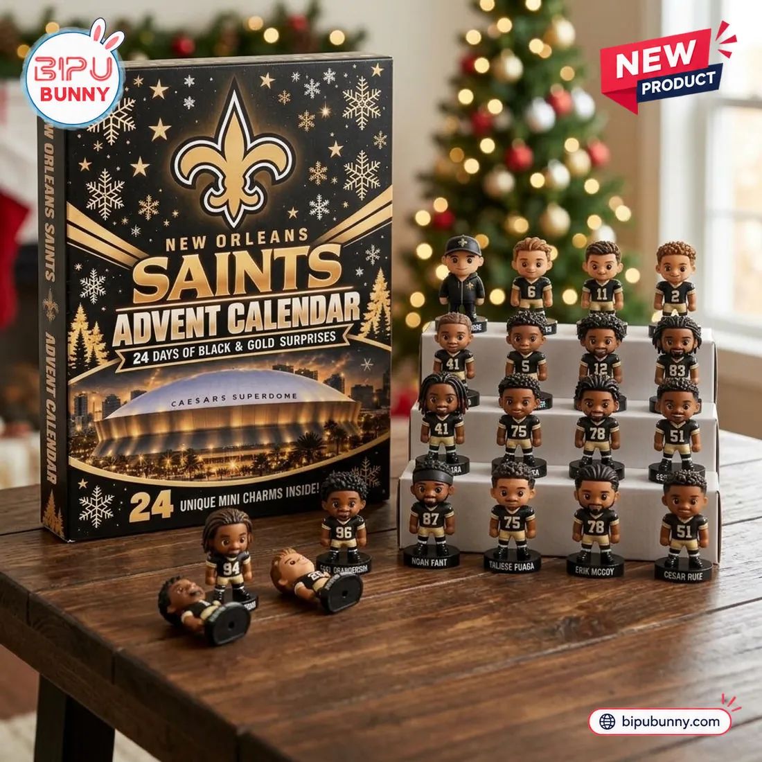 New Orleans Saints Advent Calendar Mini Figurine Set New Orleans Saints Advent Calendar Mini Figurine Set